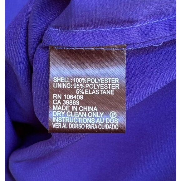 TAHARI Sparkling Blue Belted Ruffle Dress Size 10 – Elegant Party Cocktail - Picture 5 of 10